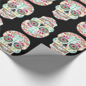 Feliz Muertos - Happy Sugar Skulls Wrapping Paper Cadeaupapier (Hoek)
