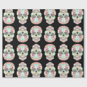 Feliz Muertos - Happy Sugar Skulls Wrapping Paper Cadeaupapier (Vlak)