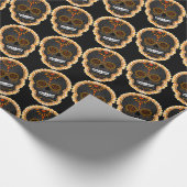 Feliz Muertos - Happy Sugar Skulls Wrapping Paper Cadeaupapier (Hoek)