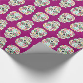 Feliz Muertos - Happy Sugar Skulls Wrapping Paper Cadeaupapier (Hoek)