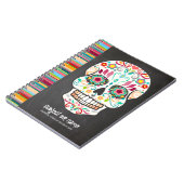 Feliz Muertos - Sugar Skull Custom-laptop Notitieboek (Linkerzijde)