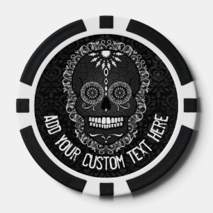 Feliz Muertos - Sugar Skull Custom Poker Chips