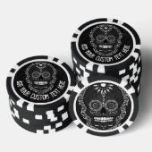 Feliz Muertos - Sugar Skull Custom Poker Chips (Opstapeling)