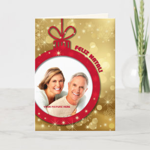 Feliz Natal. Aangepaste fotokaart in het Portugees Feestdagen Kaart