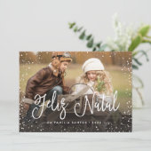 Feliz Natal | Cartão de Natal Feestdagenkaart (Staand voorkant)