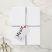 Feliz Natal com a touca do Papai Noel Cadeaulabel (Met Touw)