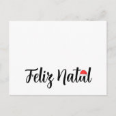 Feliz Natal com a touca do Papai Noel Feestdagenkaart (Voorkant)