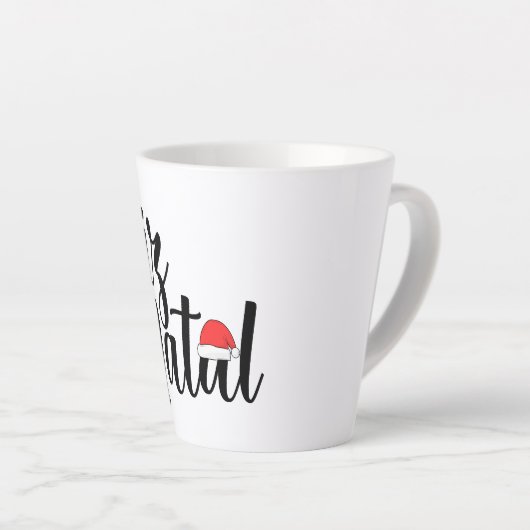 Feliz Natal com a touca do Papai Noel Latte Mok (Rechterhoek)
