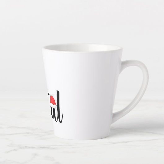 Feliz Natal com a touca do Papai Noel Latte Mok (Rechts)