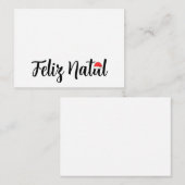 Feliz Natal com a touca do Papai Noel Notitiekaartje (Voorkant / Achterkant)