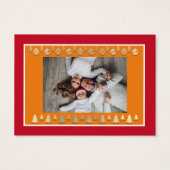 Feliz Natal e um Próspero Ano Novo Gold Red Visitekaartje (Achterkant)