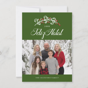 Feliz Natal-fotokaarten Feestdagenkaart