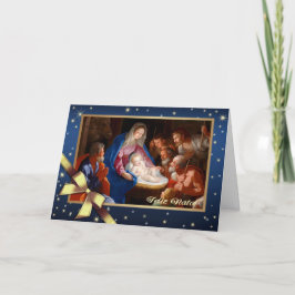 Feliz Natal. Nativiteitskaart in het Portugees Feestdagen Kaart