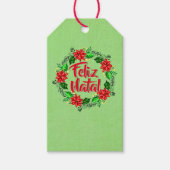 Feliz Natal Portugal Merry kerstcadeLabel Cadeaulabel (Voorkant)