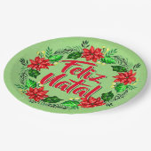 Feliz Natal Portugal Merry Kerstmis 9" Papieren Bordje (Gekanteld)