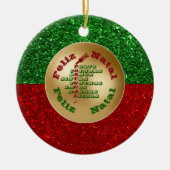 Feliz Natal Portugal Wijn Lissabon Porto Braga Keramisch Ornament (Voorkant)