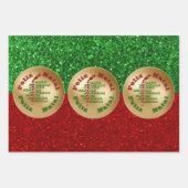 Feliz Natal Portugal Wijn rood groen Inpakpapier Vel (Voorkant 3)