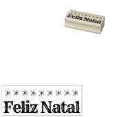 Feliz Natal Portugees Kerstmis Rubberstempel (Gestempeld)
