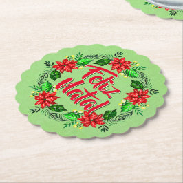 Feliz Natal Portugese kerst Kartonnen Onderzetters