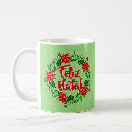 Feliz Natal Portugese kerst Koffiemok (Links)