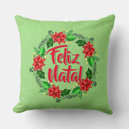Feliz Natal Portugese kerst Kussen