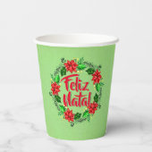 Feliz Natal Portugese kerst Papieren Bekers (Achterkant)