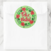 Feliz Natal Portugese kerst Ronde Sticker (Tas)