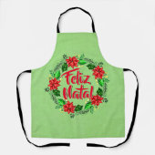 Feliz Natal Portugese kerst Schort (Voorkant)