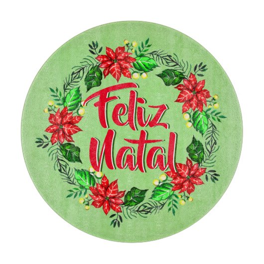 Feliz Natal Portugese kerst Snijplank (Voorkant)