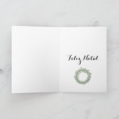 Feliz Natal, Portugese kerstfeestdag Kaart (Binnen)