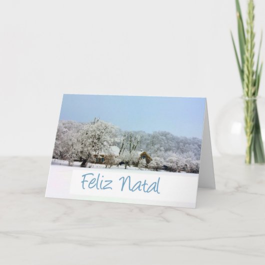 Feliz Natal, Portugese kerstkaart Feestdagen Kaart (Voorkant)