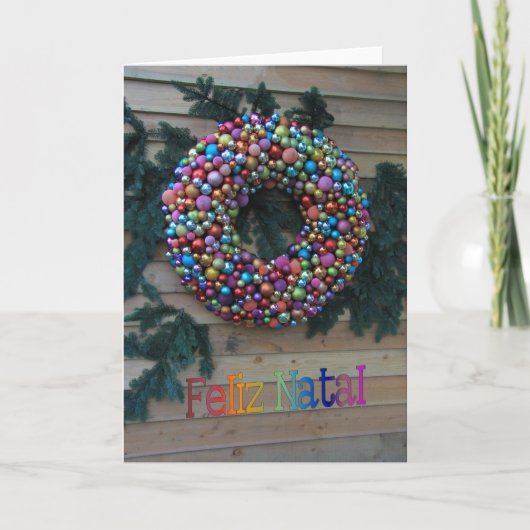 Feliz Natal, Portugese kerstkaart Feestdagen Kaart (Voorkant)