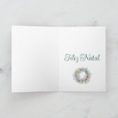 Feliz Natal, Portugese kerstkreet Feestdagen Kaart (Binnen)