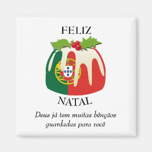 FELIZ NATAL Portugese Kerstmis Magneet