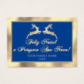 Feliz Natal Próspero Anno Nuovo Foto Lijst Royal Visitekaartje (Voorkant)