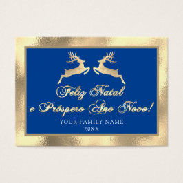 Feliz Natal Próspero Anno Nuovo Foto Lijst Royal Visitekaartje