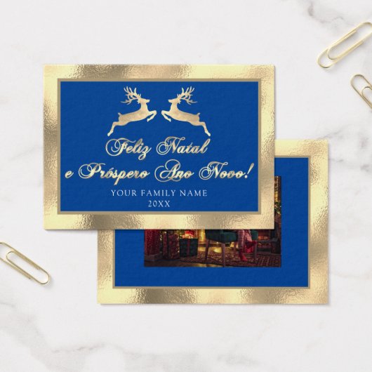 Feliz Natal Próspero Anno Nuovo Foto Lijst Royal Visitekaartje (Kantoor)