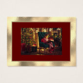 Feliz Natal Próspero Anno Nuovo Foto Royal Gold Visitekaartje (Achterkant)