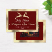 Feliz Natal Próspero Anno Nuovo Foto Royal Gold Visitekaartje (Bureau)