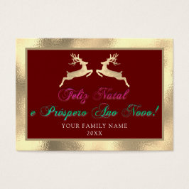 Feliz Natal Próspero Anno Nuovo Foto Royal Visitekaartje