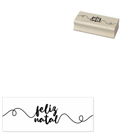 Feliz Natal rustico farmhouse Rubberstempel (Gestempeld)