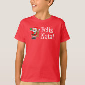 Feliz Natal Santa T-shirt (Voorkant)