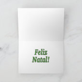 Feliz Natal. Vrolijk kerstfeest in Portugese gf Feestdagen Kaart (Binnen)