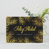 Feliz Natal Wenskaart Kaart (Staand voorkant)