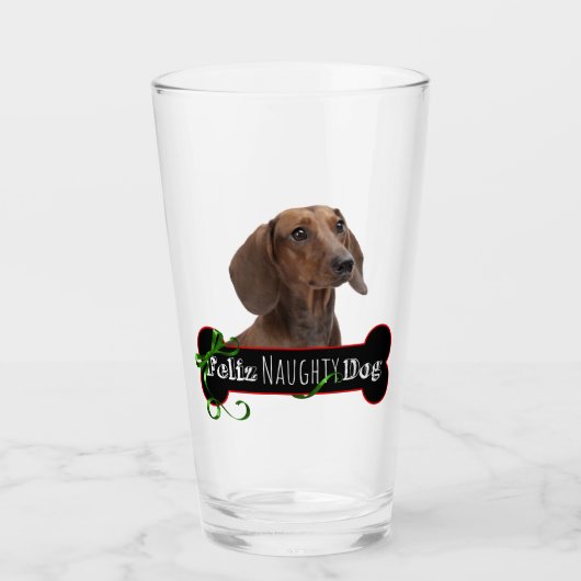 Feliz Naughty Dachshund Glas (Voorkant)
