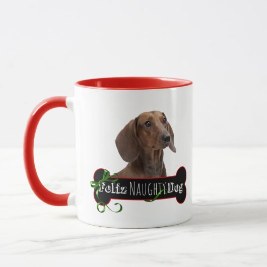 Feliz Naughty Dachshund Mok (Links)