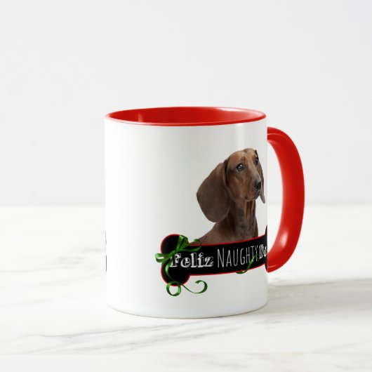 Feliz Naughty Dachshund Mok (Voorkant rechts)