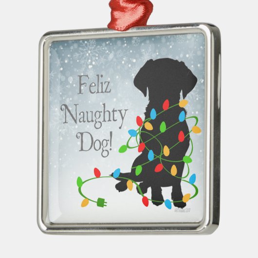 FELIZ NAUGHTY DOG! Ornament (Links)