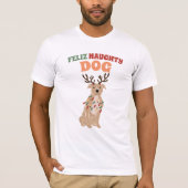 Feliz Naughty Dog Ugly KerstSweater Style T-shirt (Voorkant)