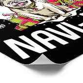 Feliz Navi- Dog Funny Kerstmis Poster (Hoek)